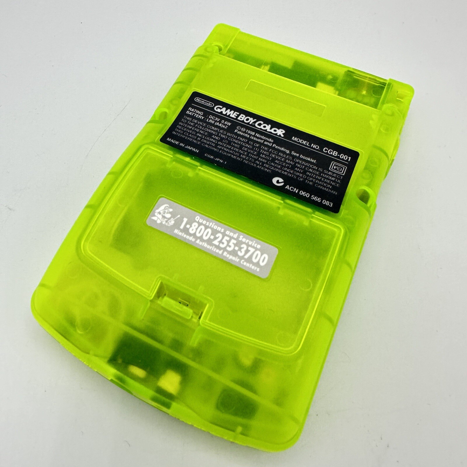 Nintendo Game Boy Color GBC IPS Q5 Laminated Backlight Backlit Mod Extreme Green
