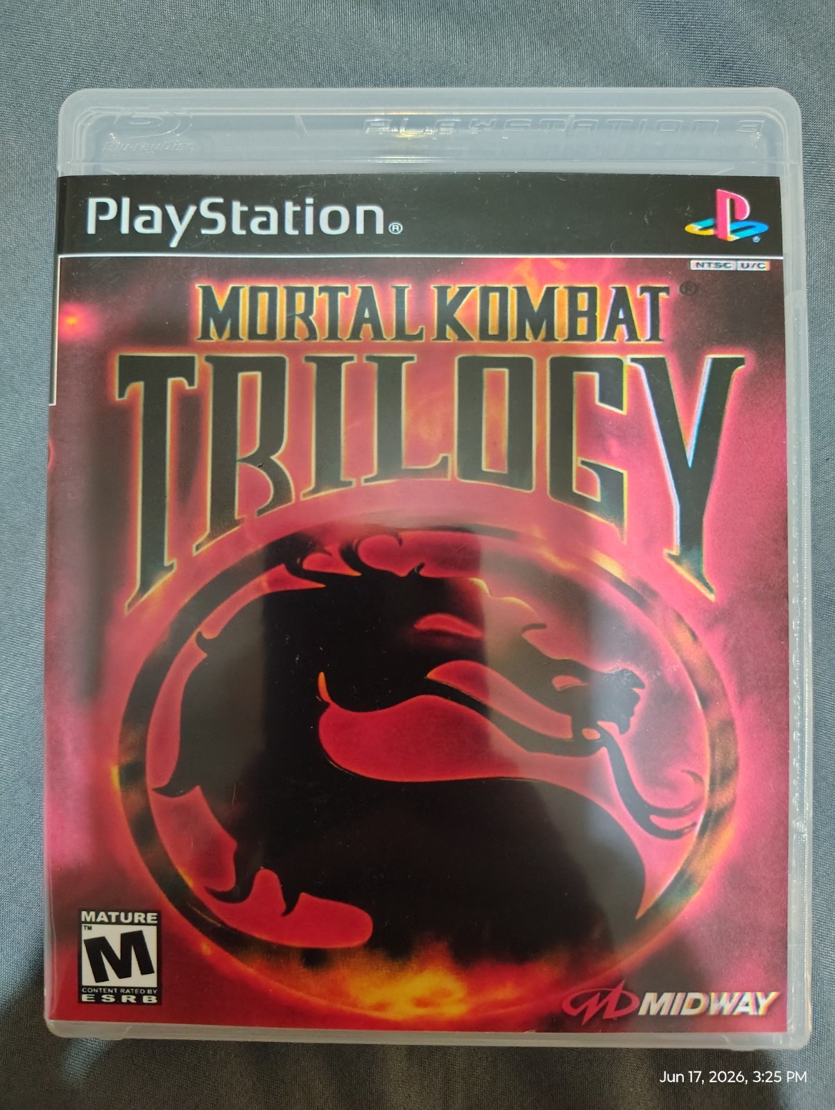 Midway Mortal Kombat Trilogy PS1 NTSC-U/C M Mature Fighting Multiplayer