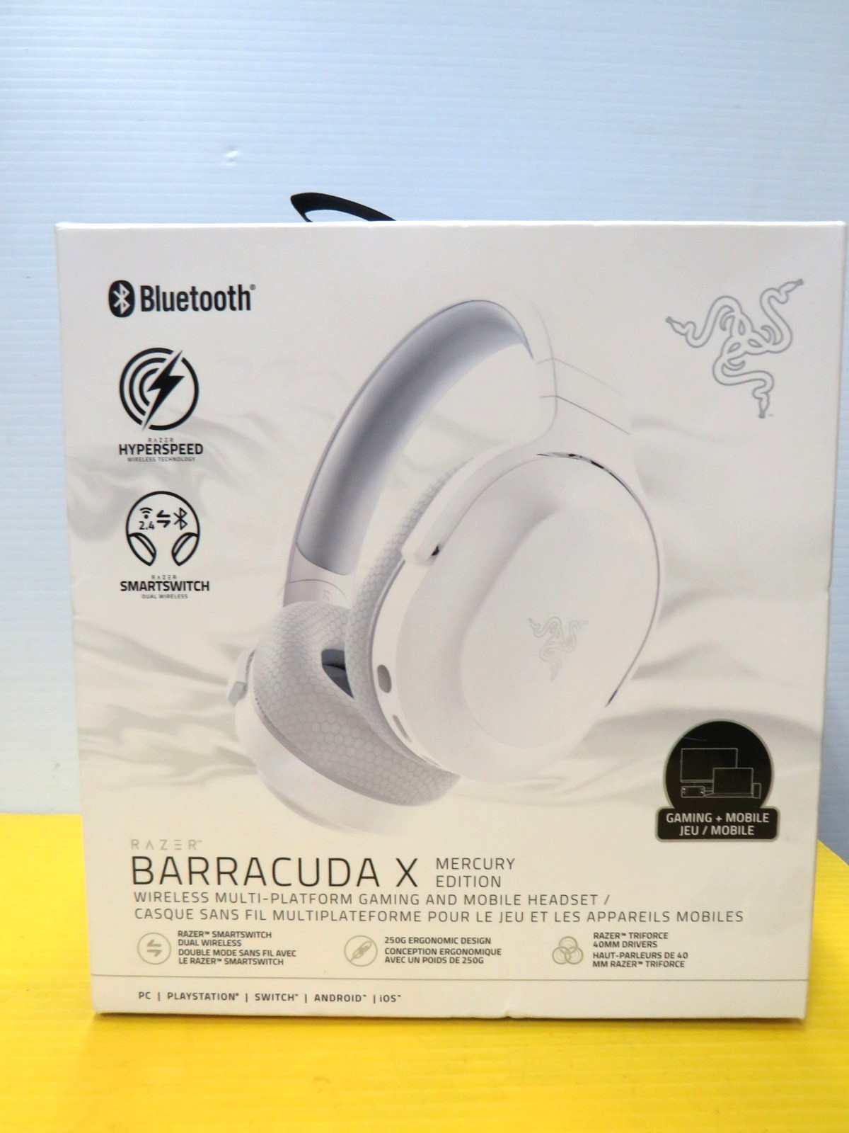 NEW Razer Barracuda X Mercury White RZ04-0443 Wireless Headset Multi-Platform