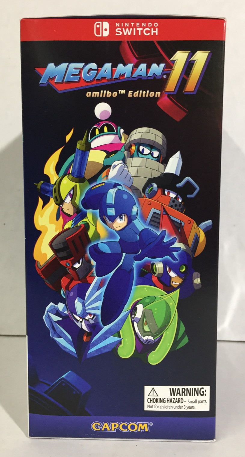 MEGA MAN 11 amiibo Edition NINTENDO SWITCH w/ SEALED Game & Figure CIB Megaman