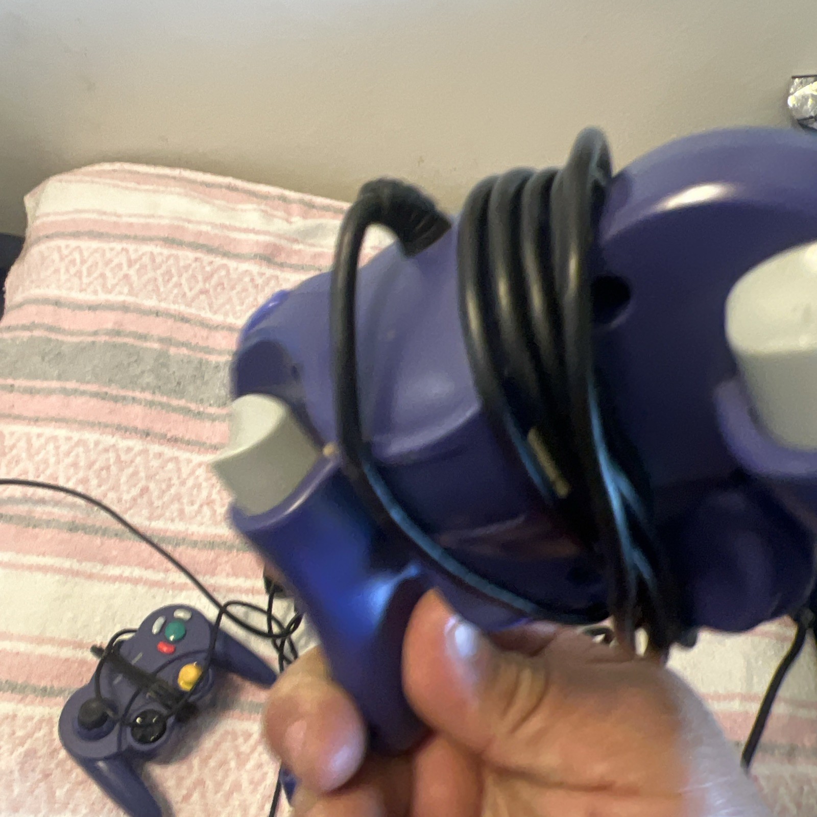 Gamecube Silver Console w/ 2 Controllers, Memory Card & Gameboy Advance Adapter