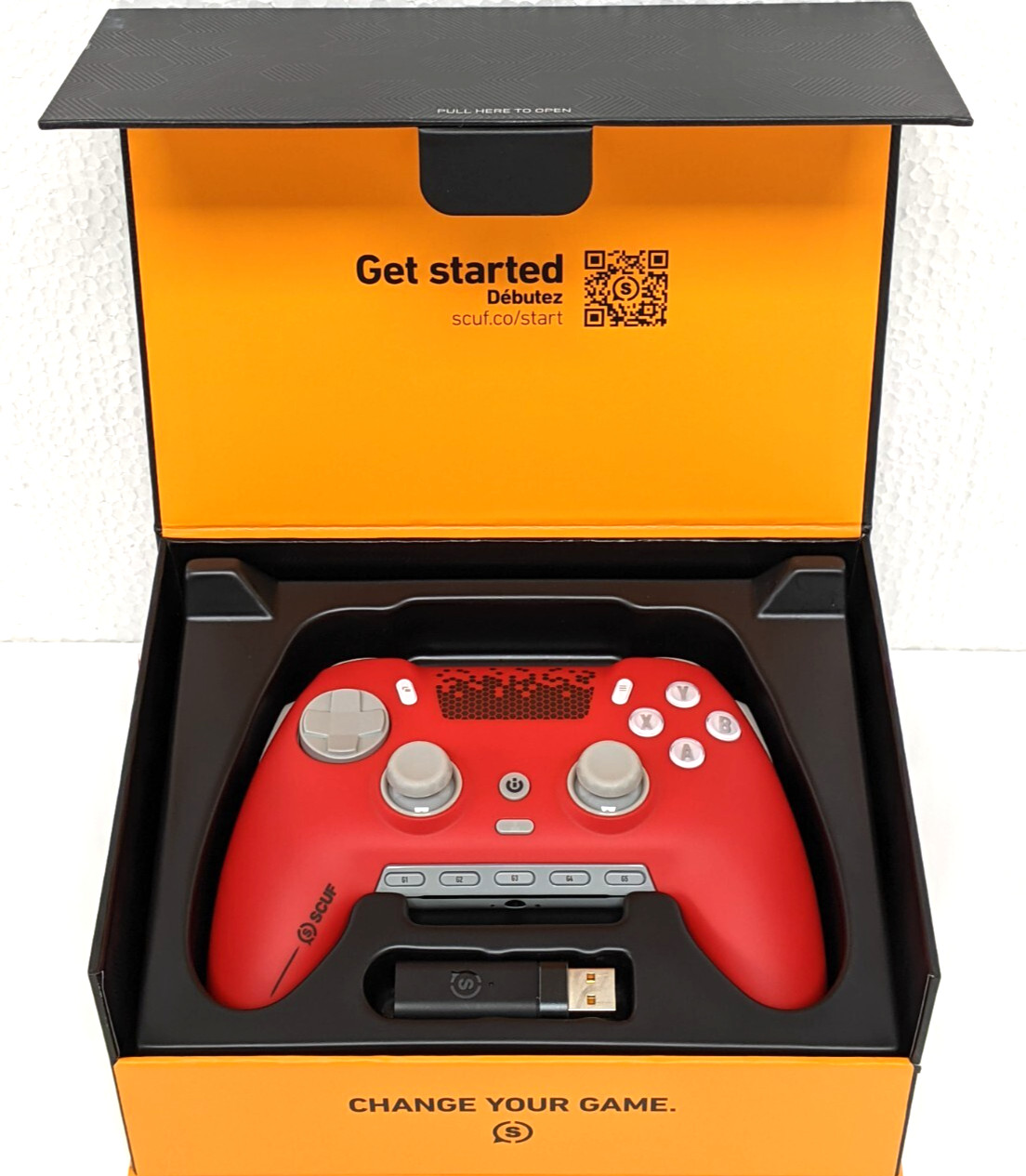 SCUF Envision Pro Wireless Controller for PC Only Gray Faceplate Red