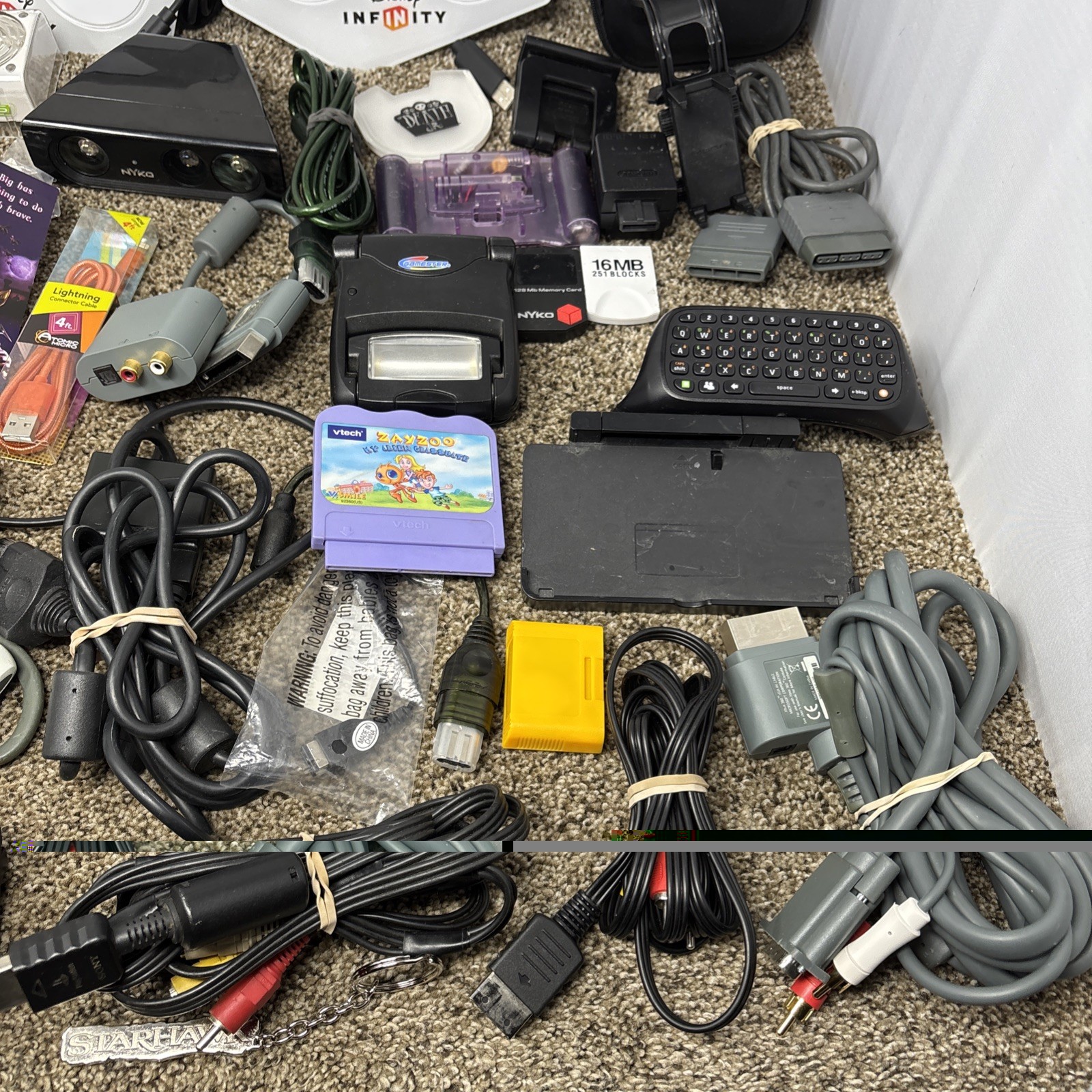 Video Game Random Cables And Accessories Lot UNTESTED