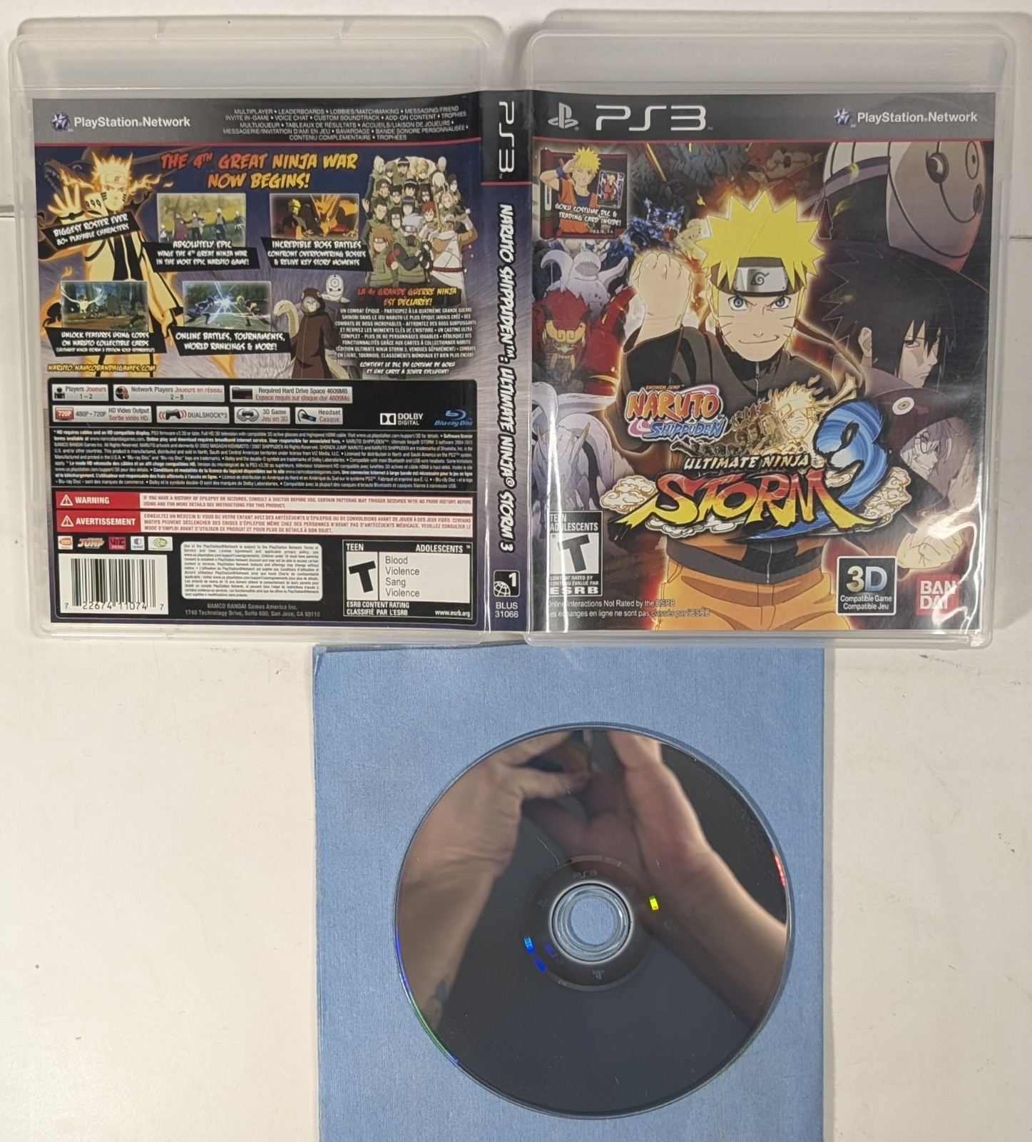 Naruto Shippuden: Ultimate Ninja Storm 3 PlayStation 3 PS3 Cib Tested and Works