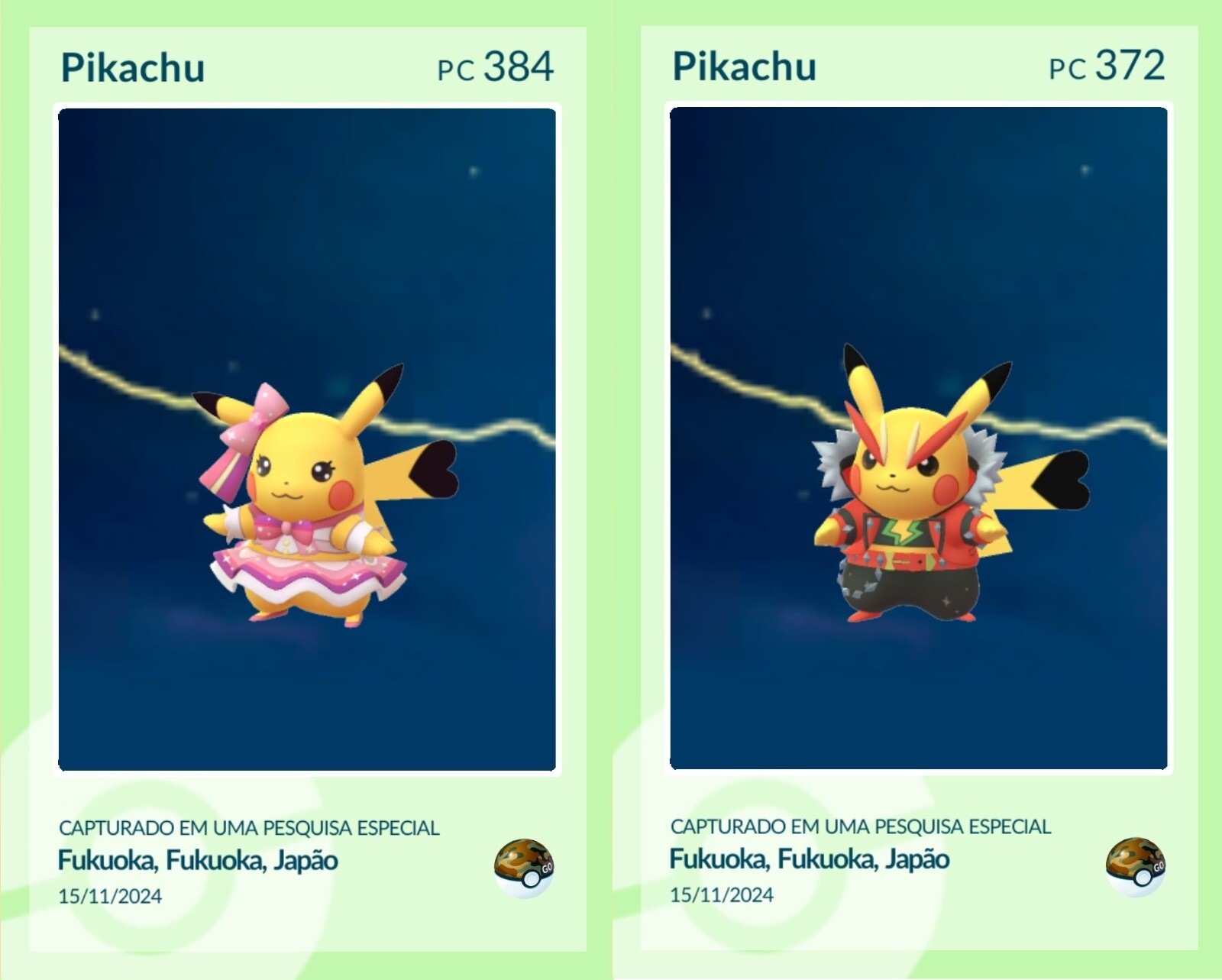 Pikachu Pop Star or Pikachu Rock Star Non-Shiny Pokemon Trade Go Safari Ball