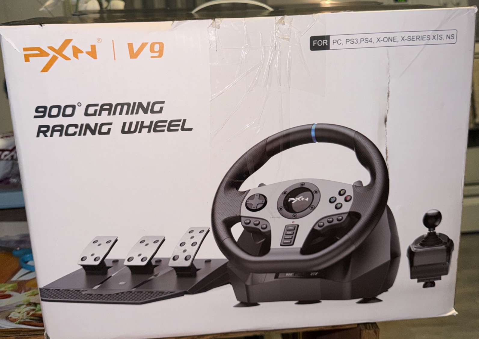 PXN V9 900° Gaming Racing Wheel w/ Pedals & Shifter for PC PS3 PS4 Xbox One…