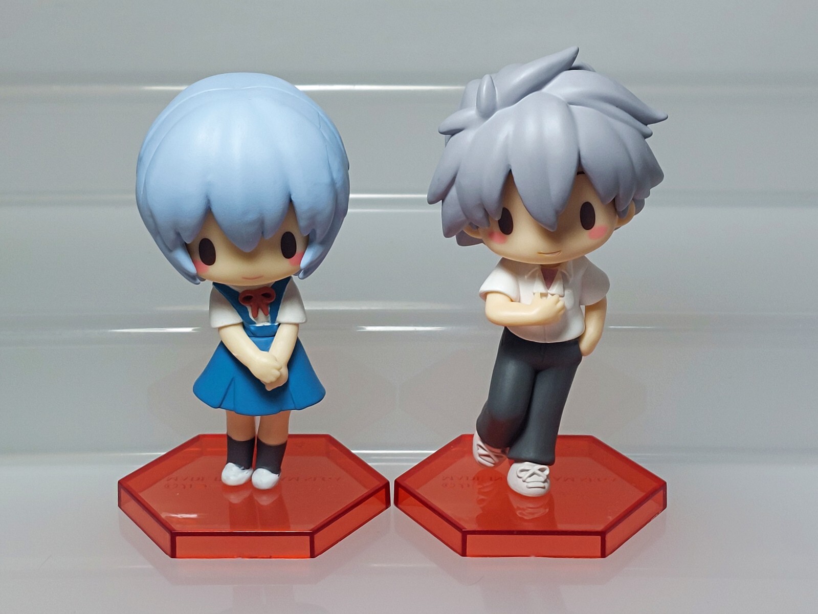 Neon Genesis Evangelion Mini Display Figure Ayanami Rei & Nagisa SEGA 3.1-3.2in