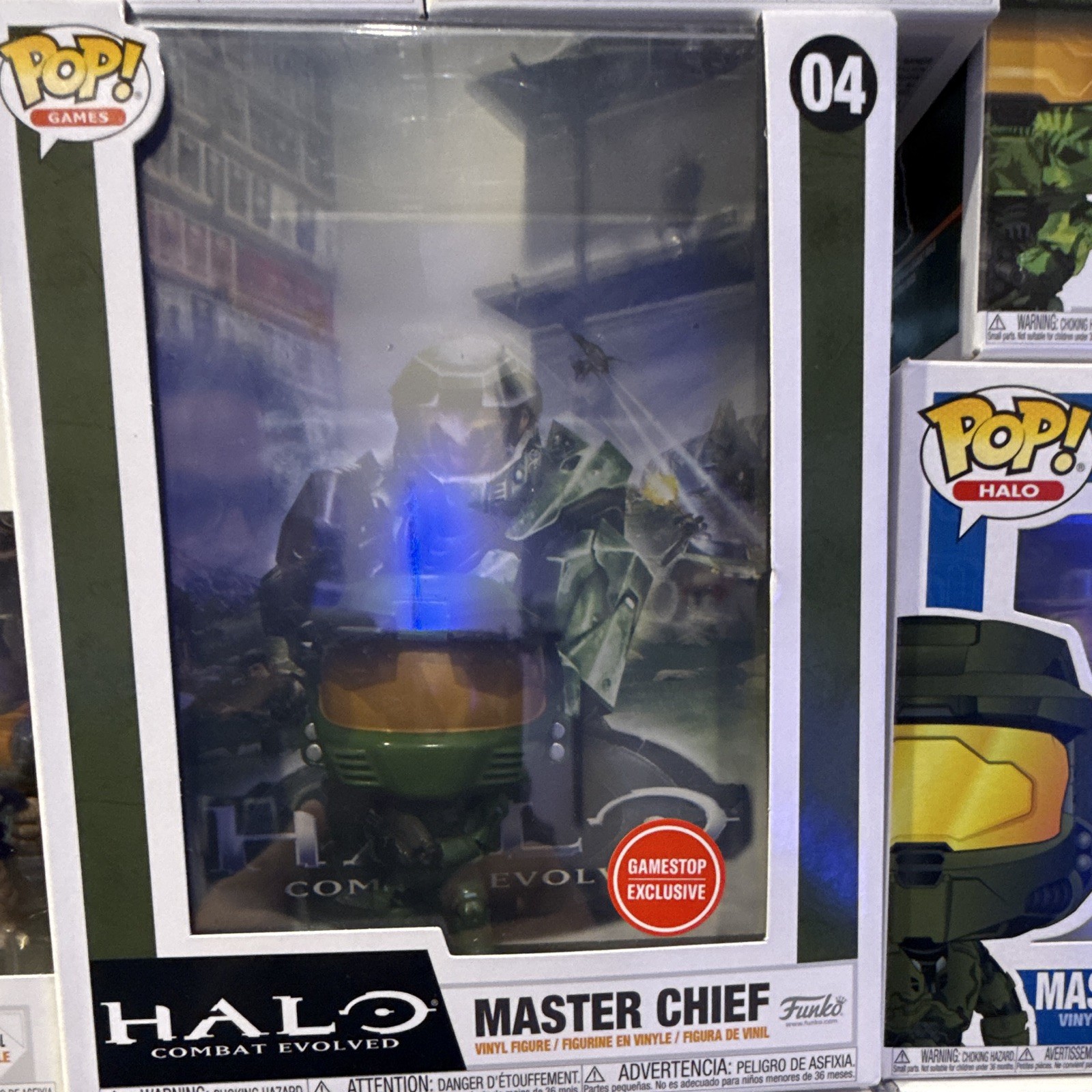 Funko Pop! Halo Vinyl Figure Lot Glows in Dark Master Chief Buck Weapon Escharum