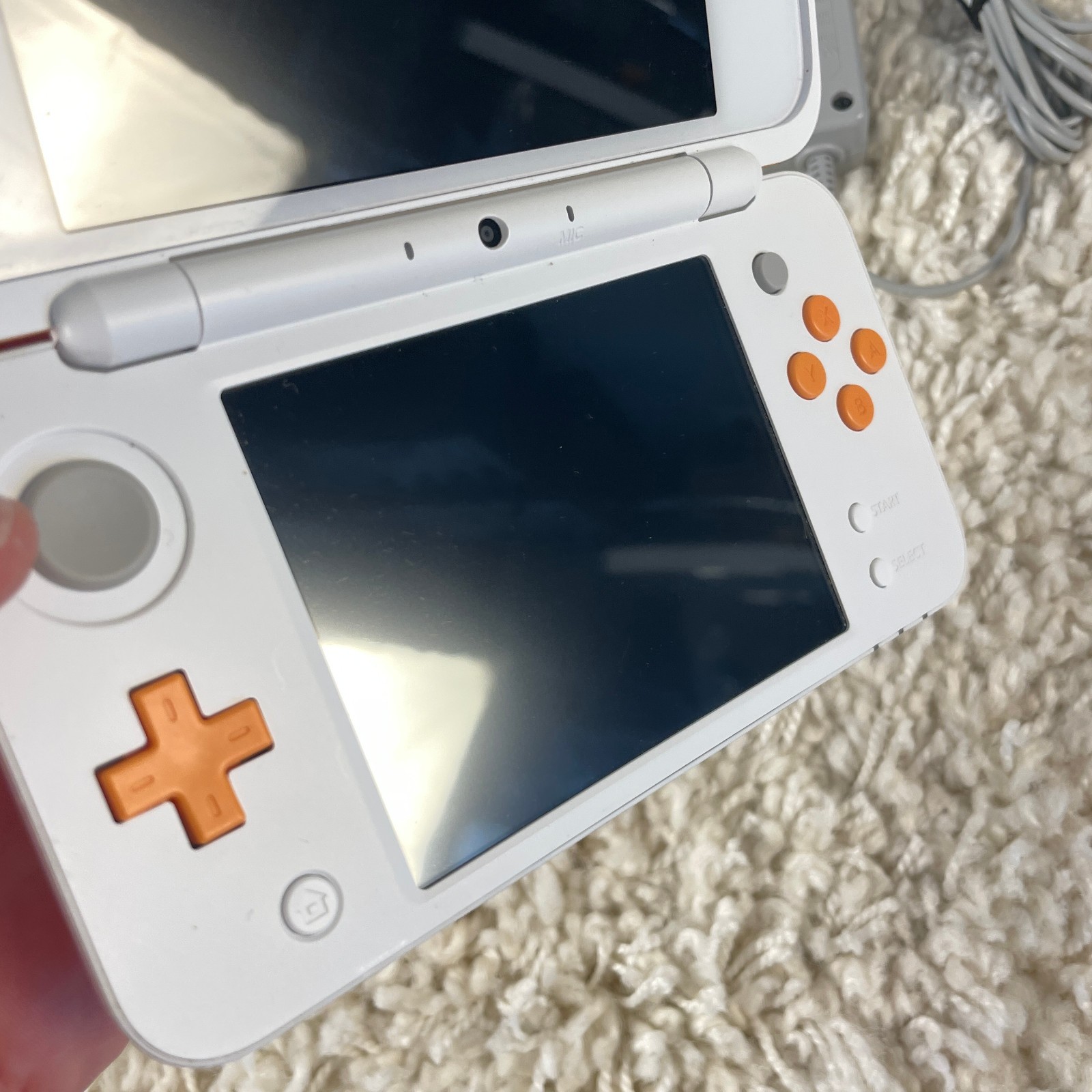Nintendo 2DS XL Orange And White Handheld Console System JAN-001 Tested