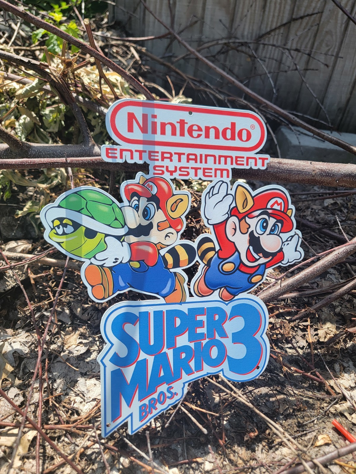 NES Nintendo SUPER MARIO 3 Wall Display Metal Sign Flying Mario 13.5″×16″