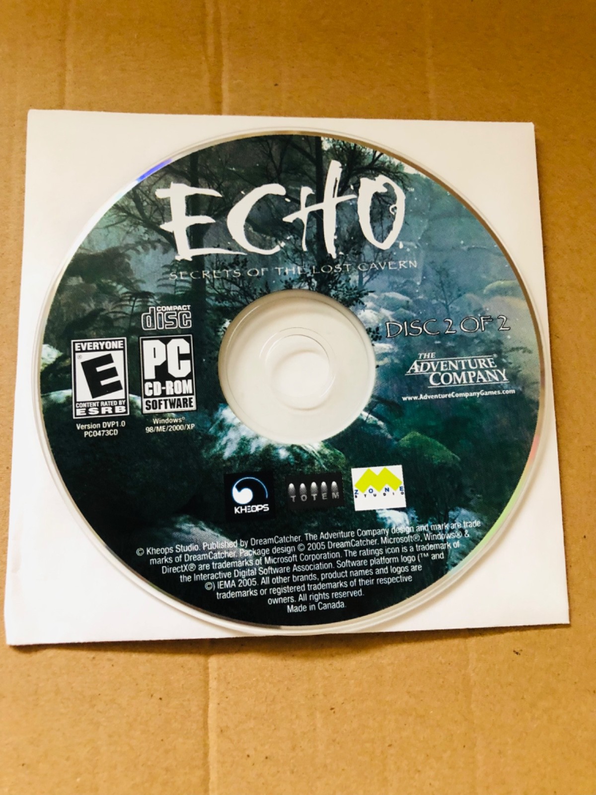 Echo: Secrets Of The Lost Cavern PC by The Adventure Company 2 CD ROM