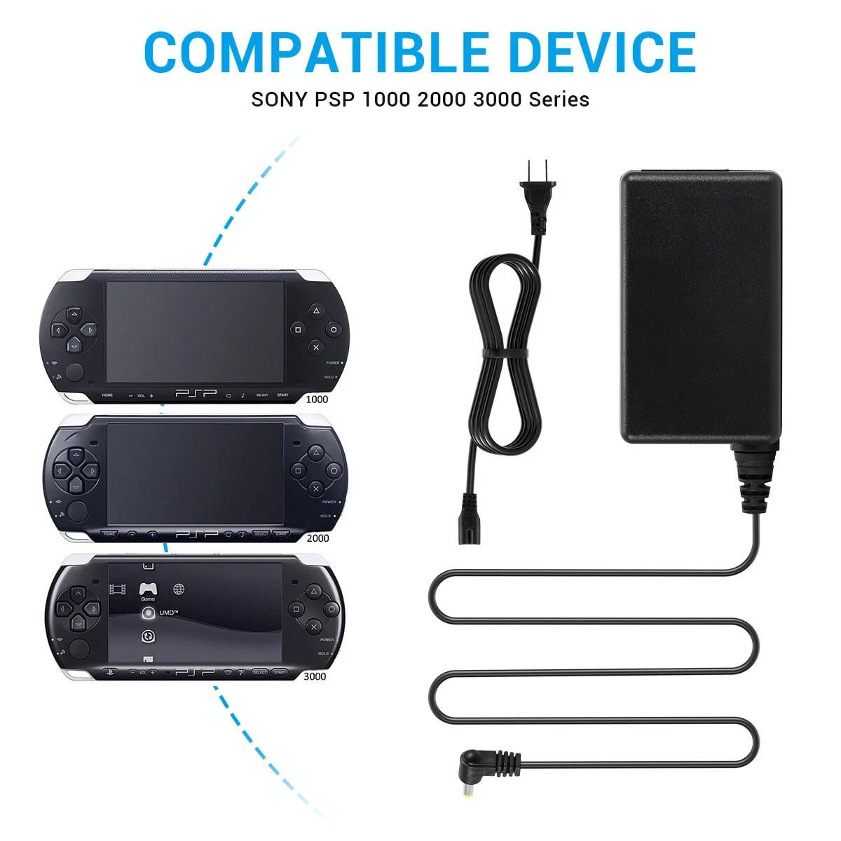 Wall Home Travel AC Charger Adapter For Sony PlayStation Portable PSP Go