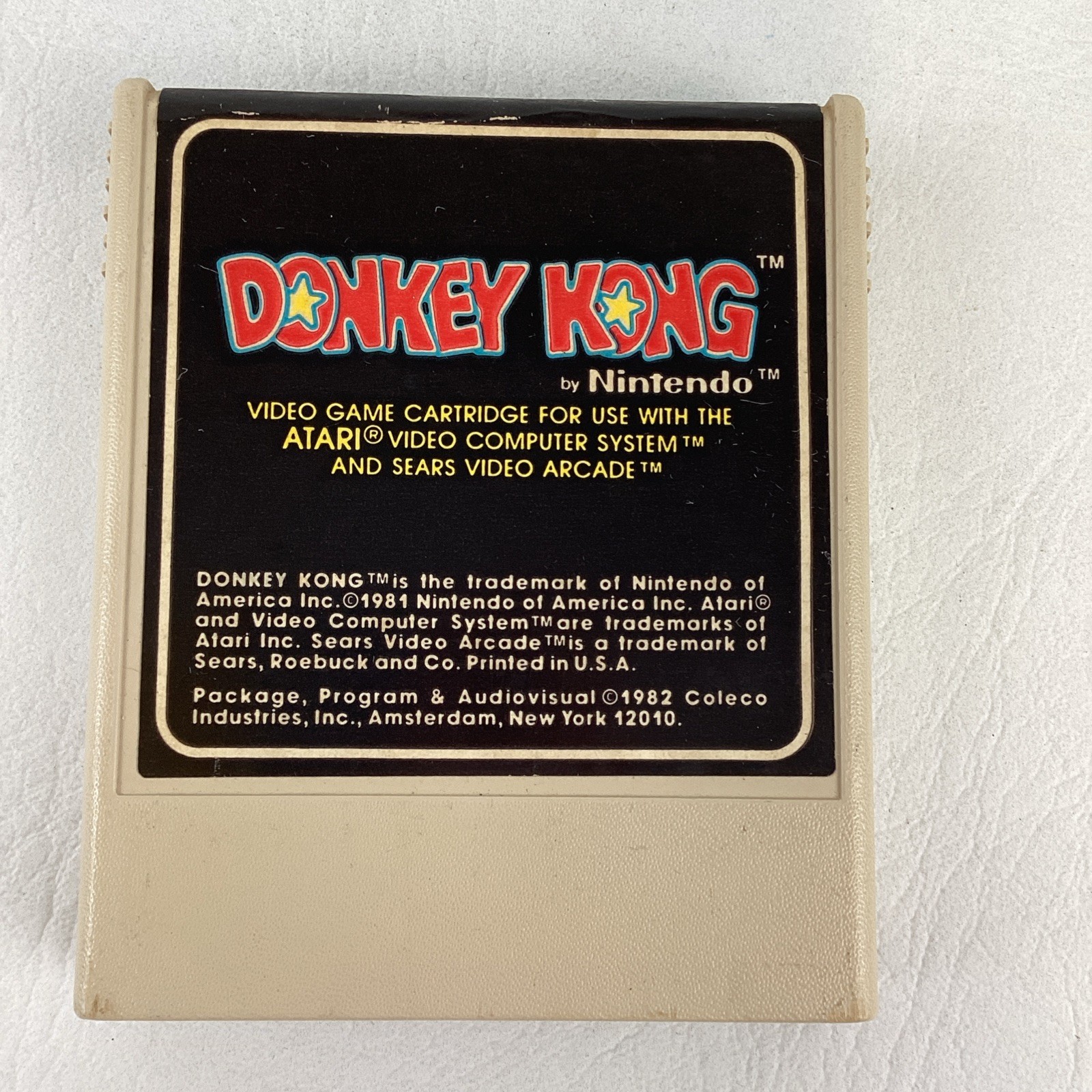 Atari 2600 Nintendo Donkey Kong Video Game Cartridge Vintage 1982 Retro TESTED