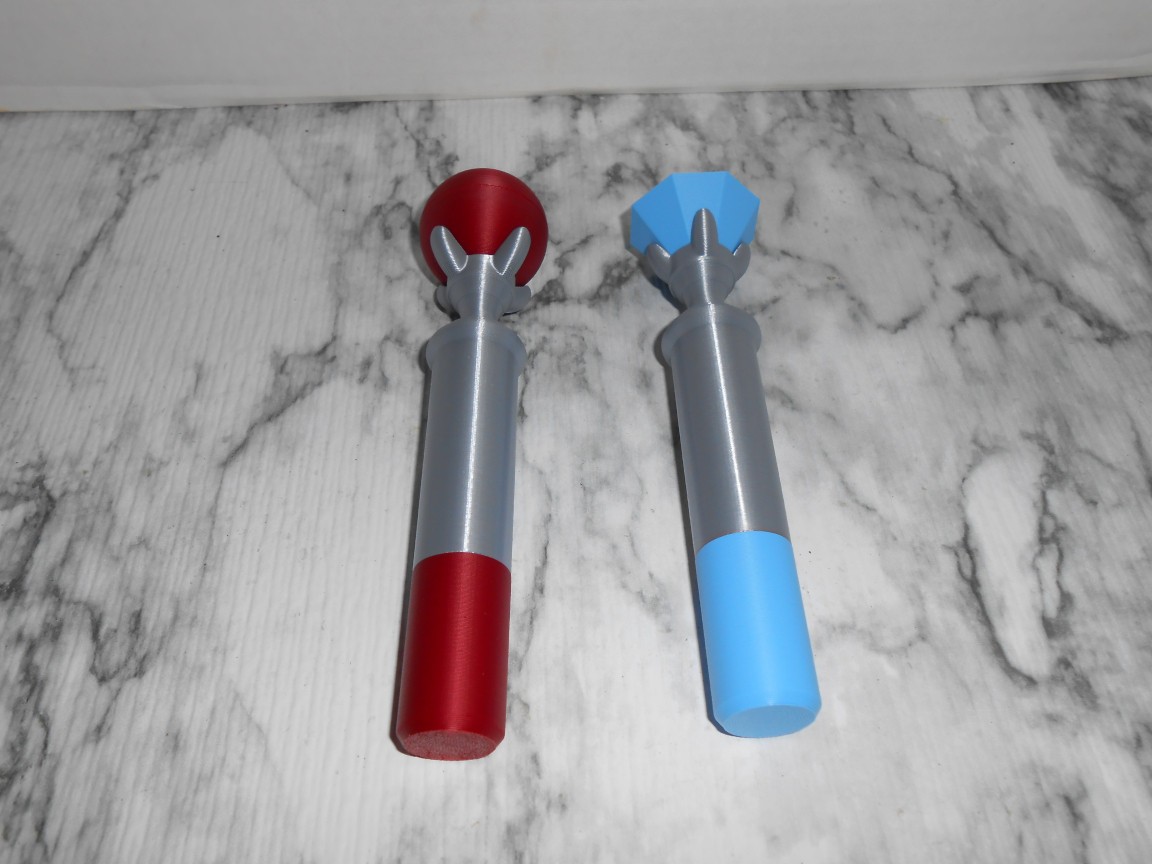 3D printed Legend of Zelda Ice Rod & Fire Rod Set