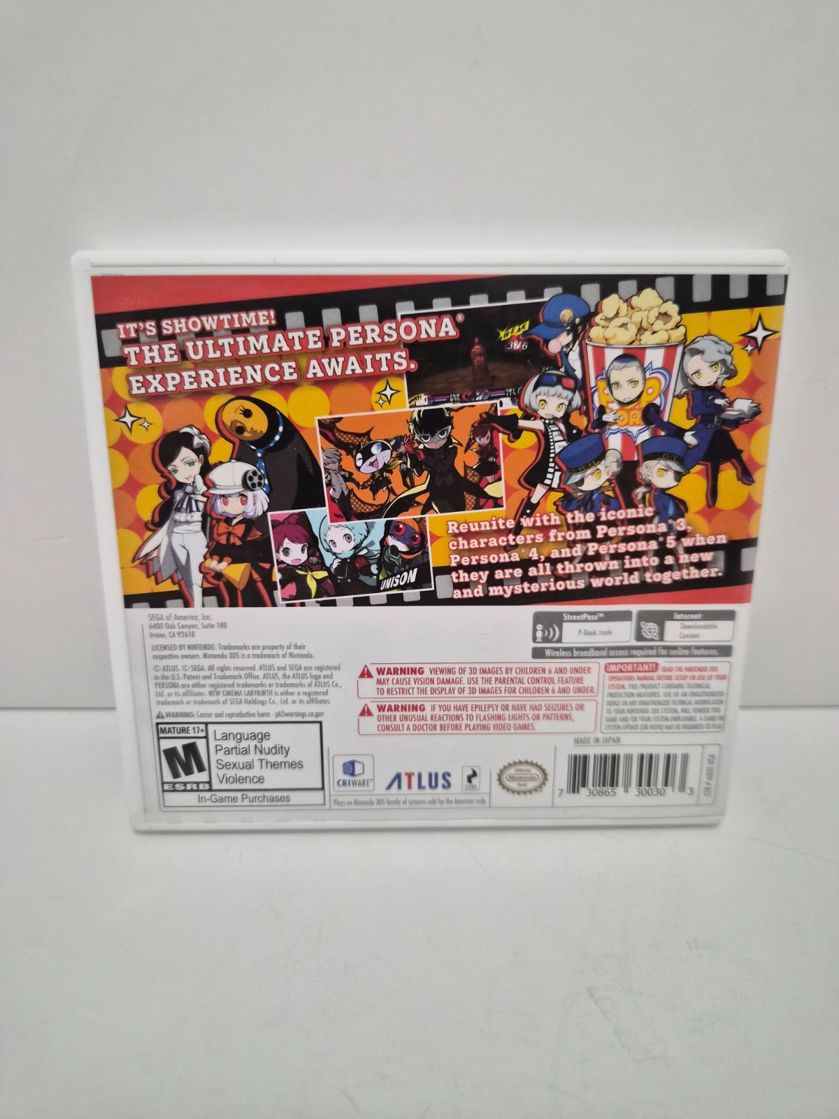 Persona Q2 New Cinema Labyrinth Launch Edition Nintendo 3DS CIB Tested Working