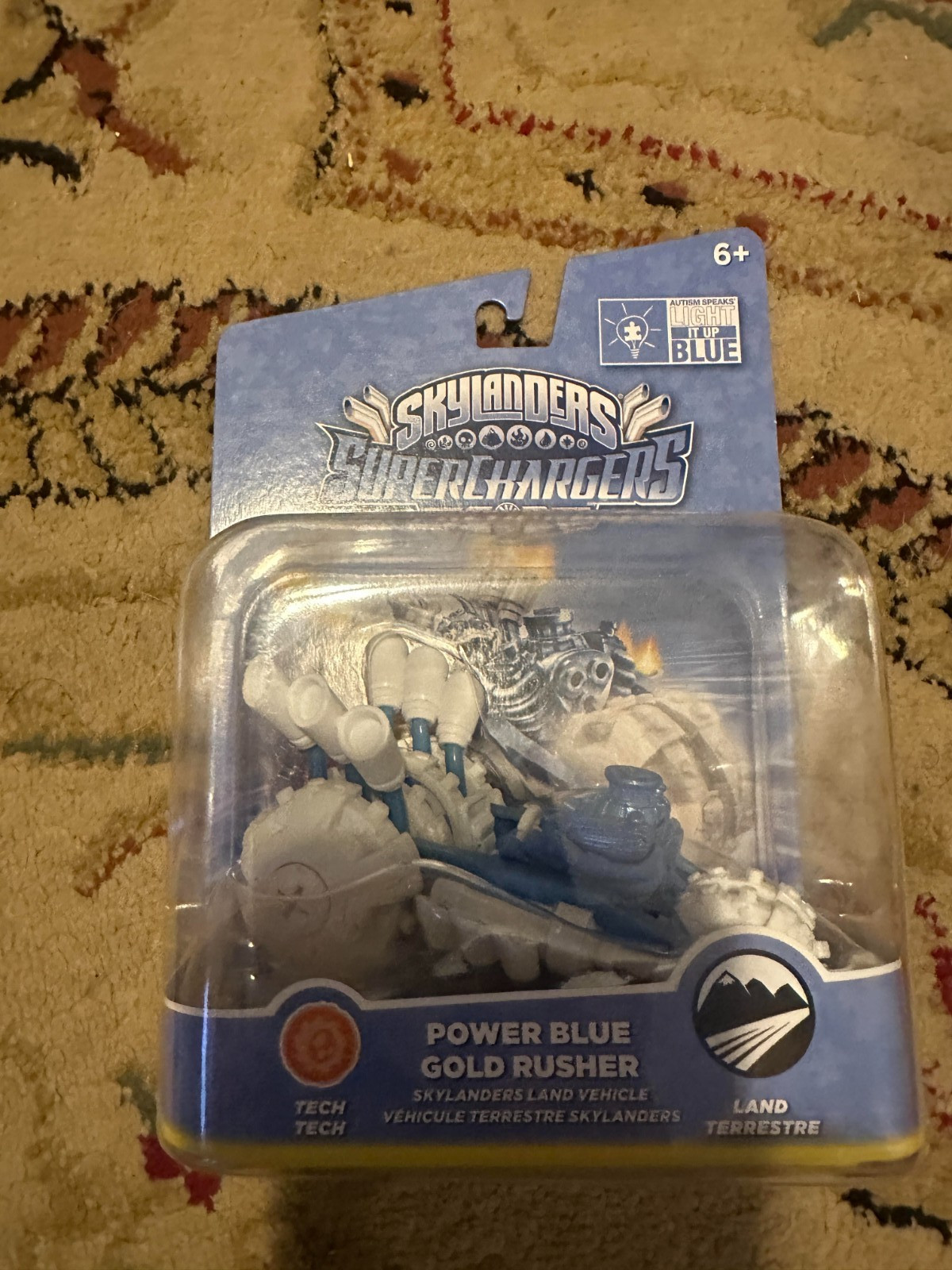 Skylanders Superchargers Gold Rusher Power Blue Vehicle FACTORY SEALED NEW