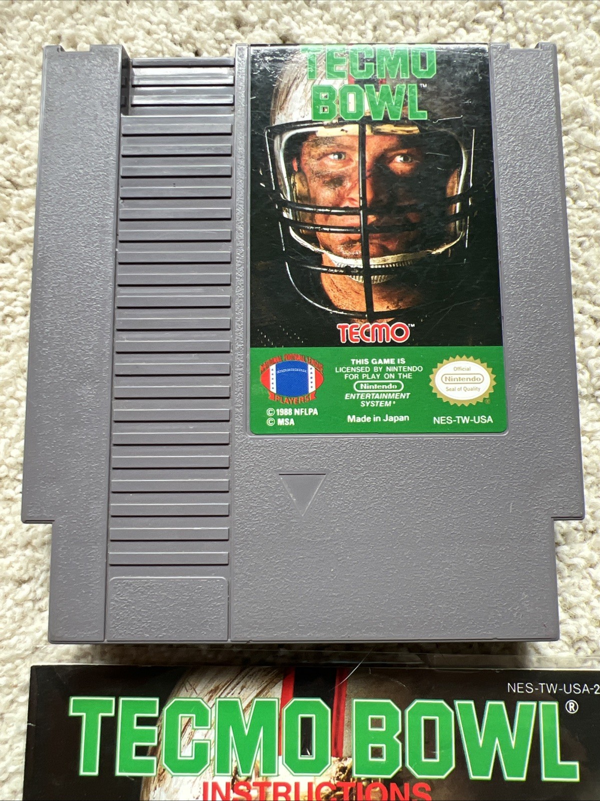 Nintendo NES Temco Bowl 1988 Instructions Booklet Tested Works NFL 8 Bit