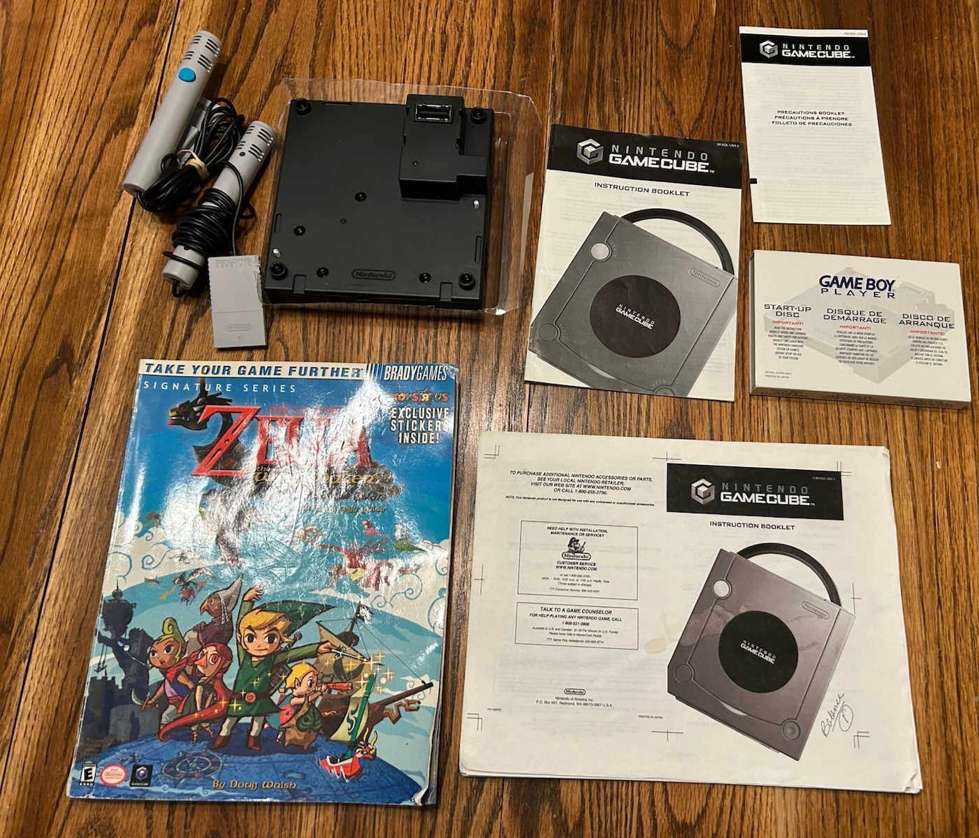 Nintendo GameCube Game Boy Player USA version DOL-017 W/Start Up Disc Zelda Lot
