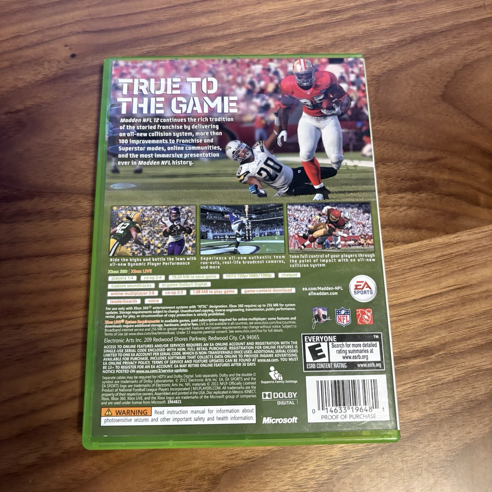 Madden NFL 12 – Complete In Box+ CIB+ – Xbox 360