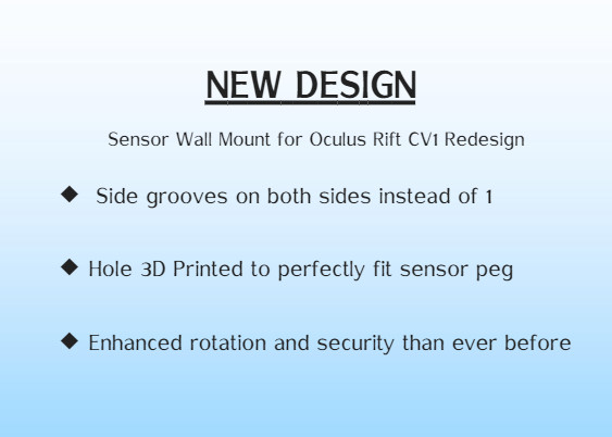 BUY 2 GET 1 FREE| Oculus Rift CV1 compatible DUAL GROOVE Sensor Mount/Display