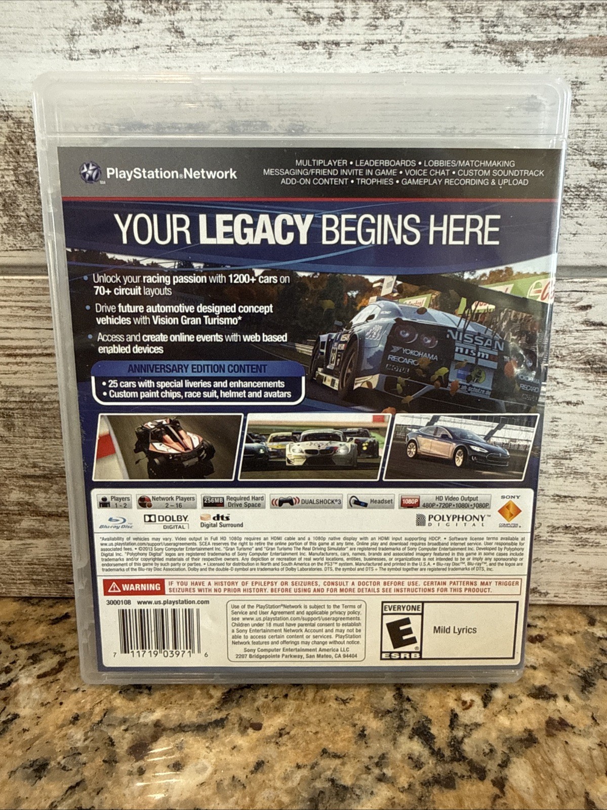 Gran Turismo 6 Real Driving Simulation Anniversary Edition PS3 CIB