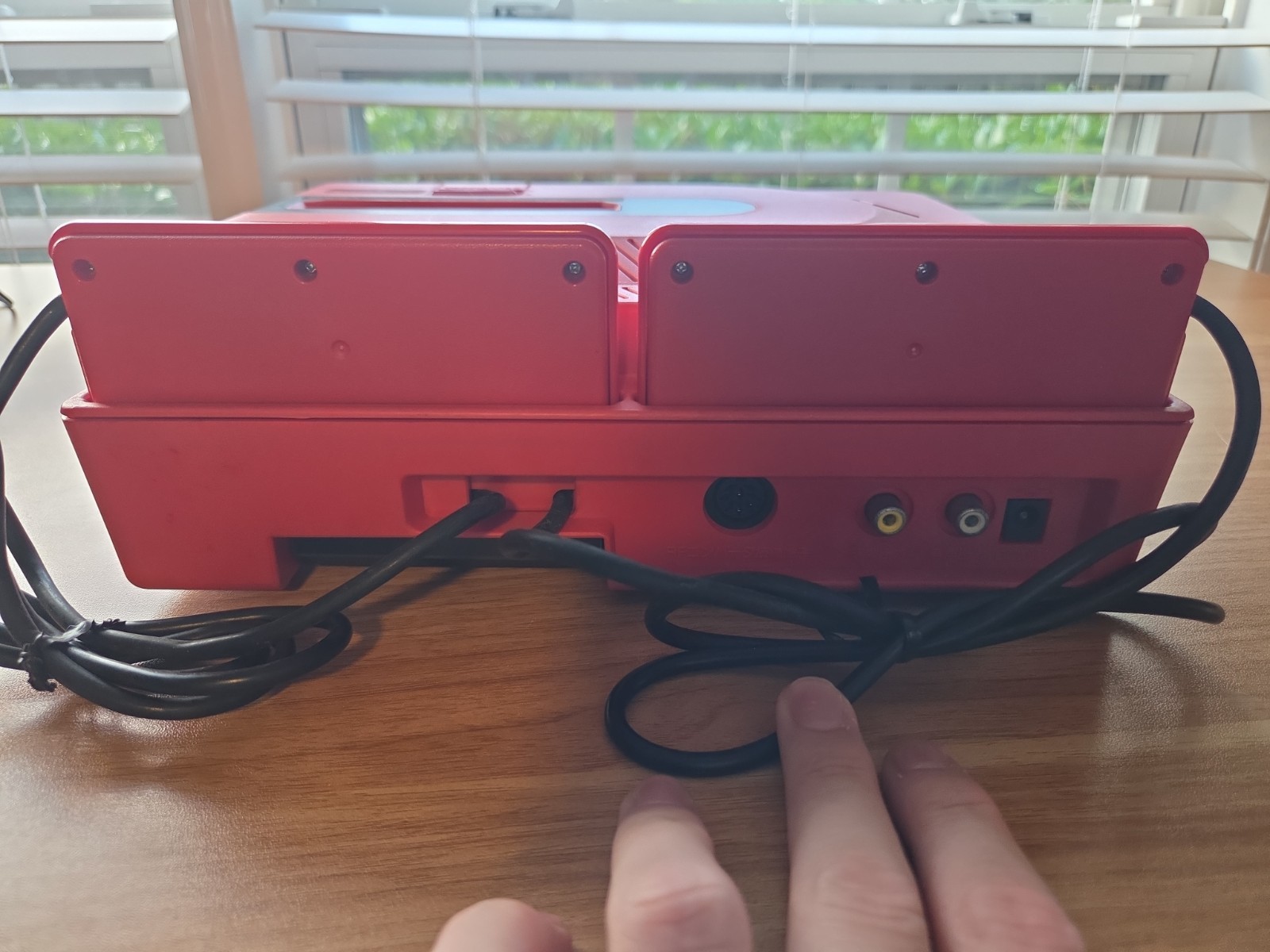 Twin Famicom Disk System Sharp Game Console Red AN-500R Working tested