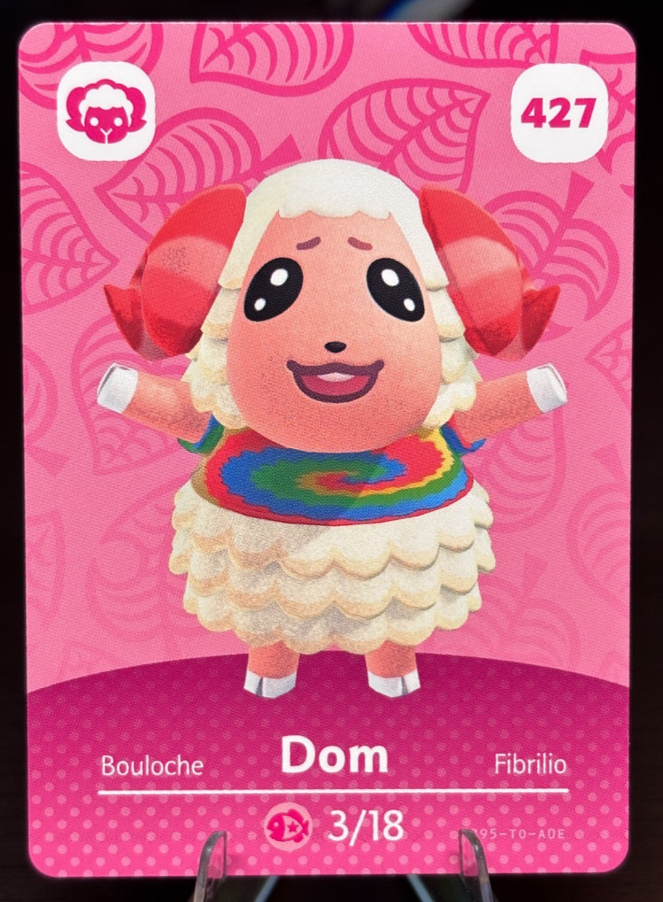 Dom Amiibo Card 427 Animal Crossing Series 5 Nintendo Switch Authentic