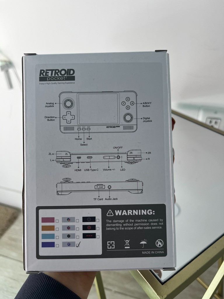 Retroid Pocket 2 Handheld Gaming Console in Gray