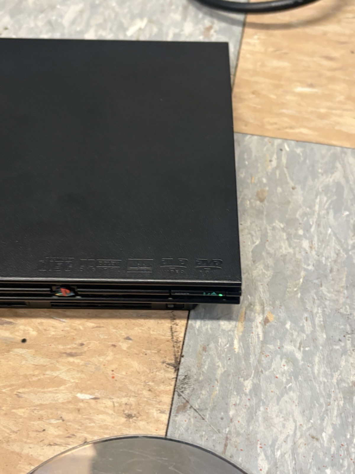 PS2 SCPH-77001 Black Slim Console Only – FOR PARTS REPAIR Powers On