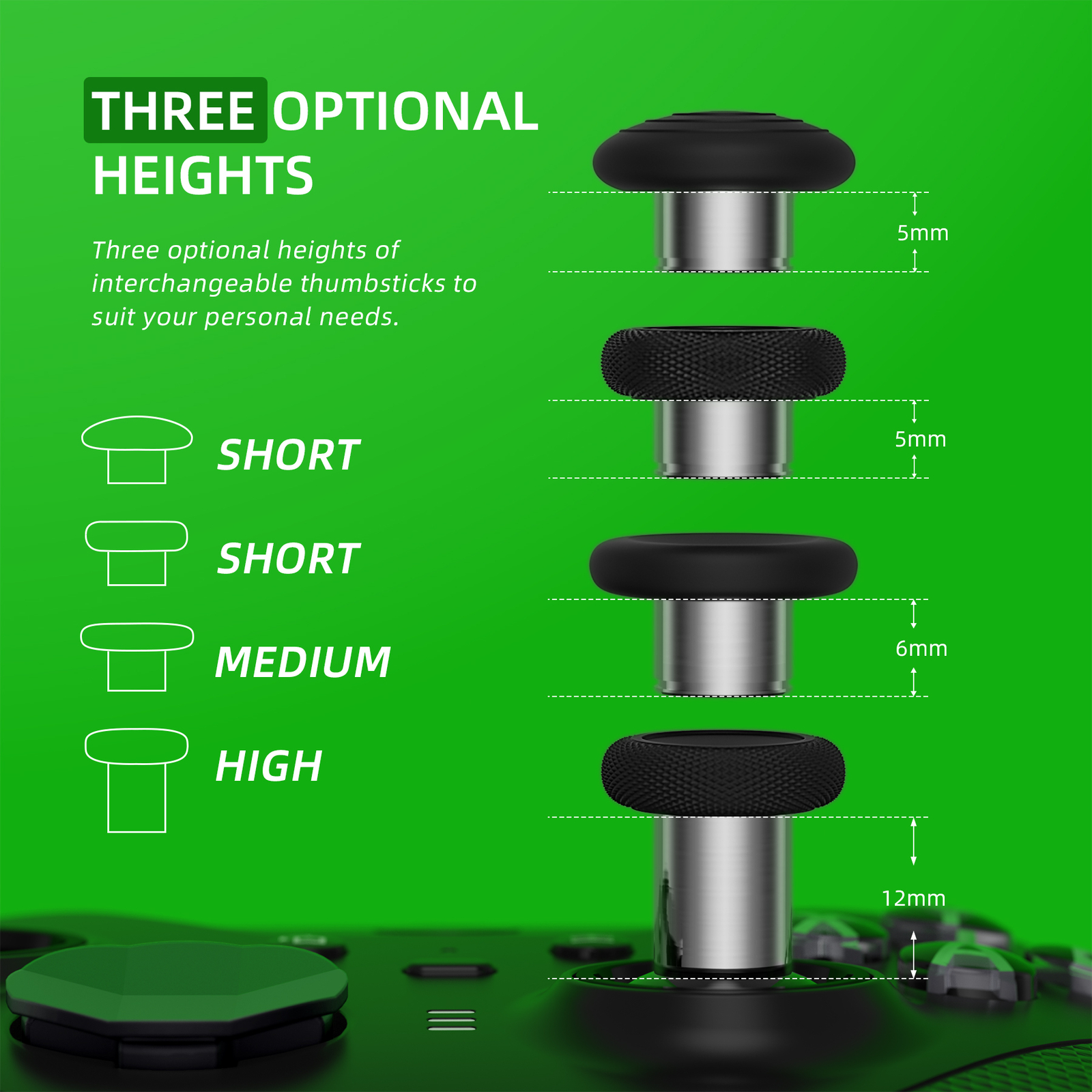 Metal Paddle Thumbsticks D-pad Swappable Part for Xbox Elite Series 2 Controller