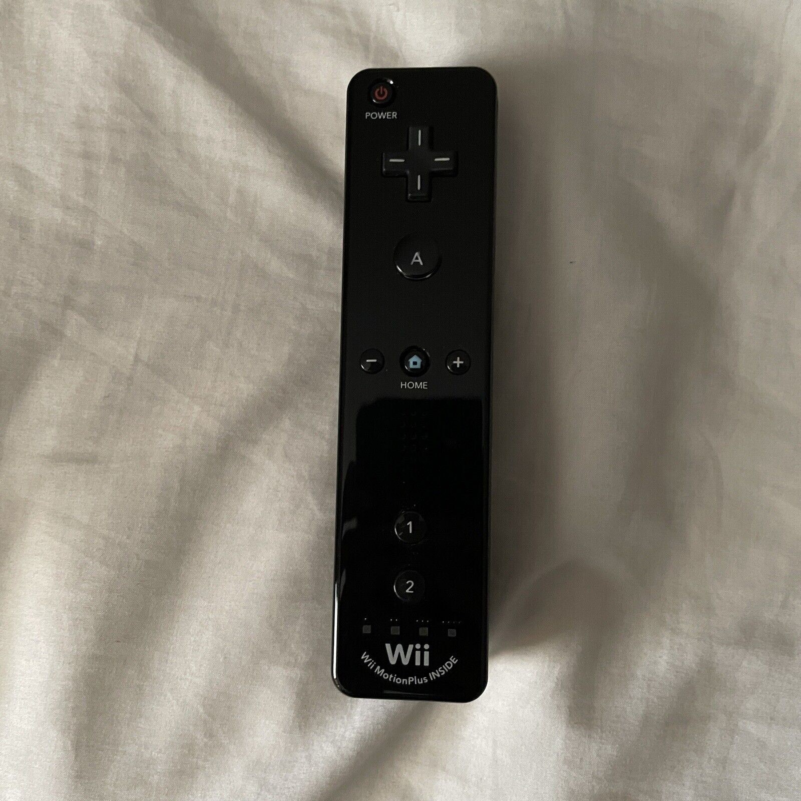 Official OEM Nintendo Wii & U Motion Plus Remote Controller Black RVL-036