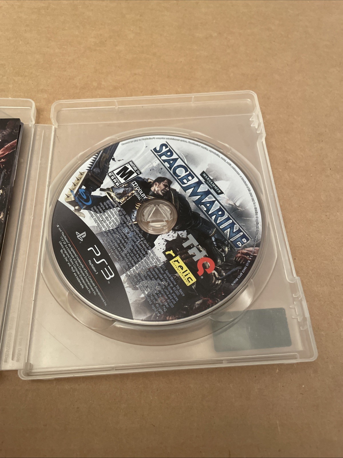 Warhammer 40,000 Space Marine – PS3 PlayStation 3 No Case Only Manual And Game