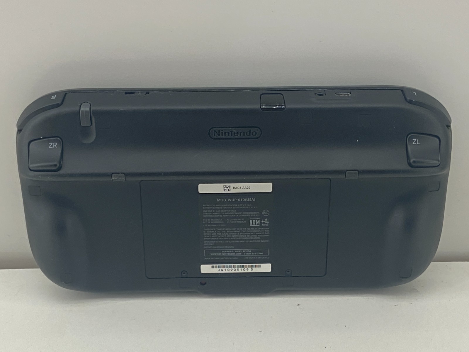 🎮 Nintendo Wii U GamePad Tablet (WUP-010 USA) ~ Black ~ Tested/Works!