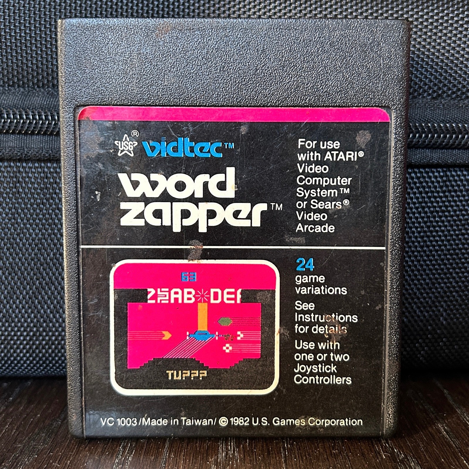 1982 Word Zapper Atari 2600 Video Game Cartridge by Vidtec + U.S. Games TESTED