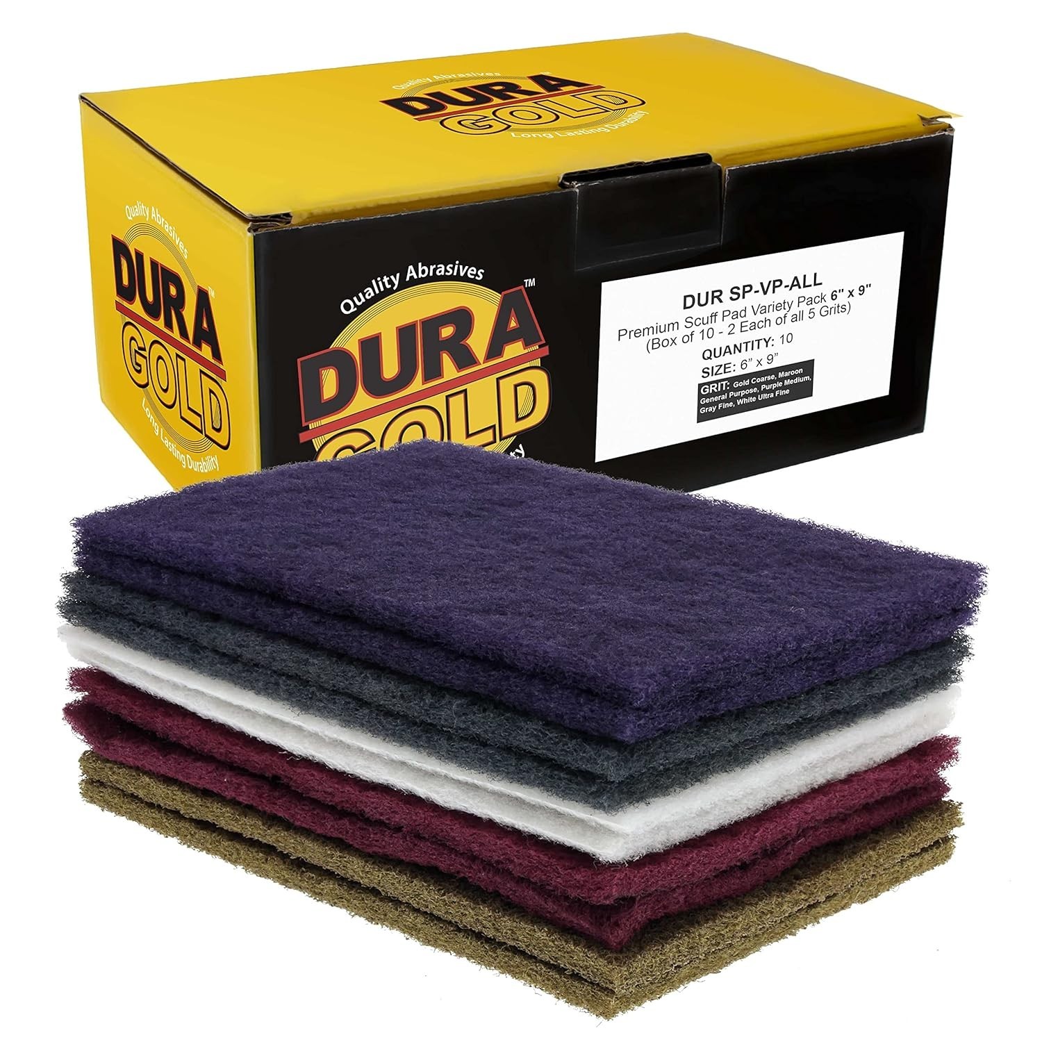 High-Performance 10 Count Scuff Pad Set – Ideal for Auto Body & Woodworking