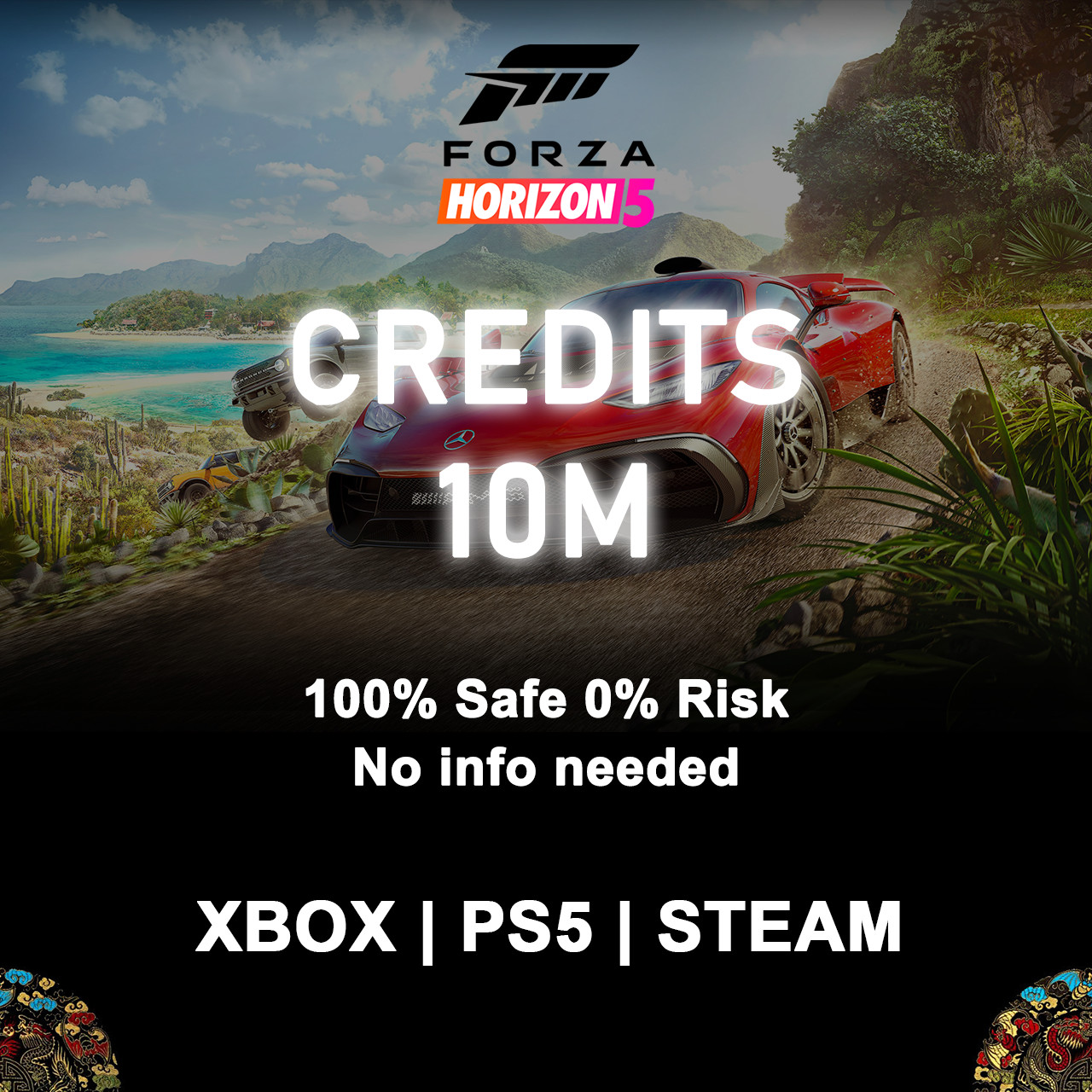 ✨Forza Horizon 5 CREDITS ⭐️ 10M CR XBOX|PS5|STEAM ⭐️Cheap Safe Fast🚀