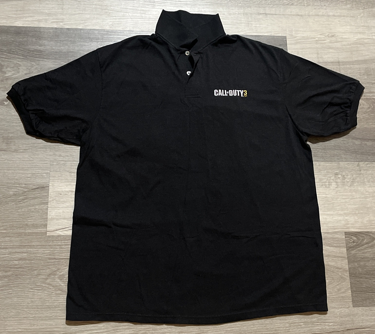 Call Of Duty 3 GameStop Employee Video Game Promo Polo Shirt size XL