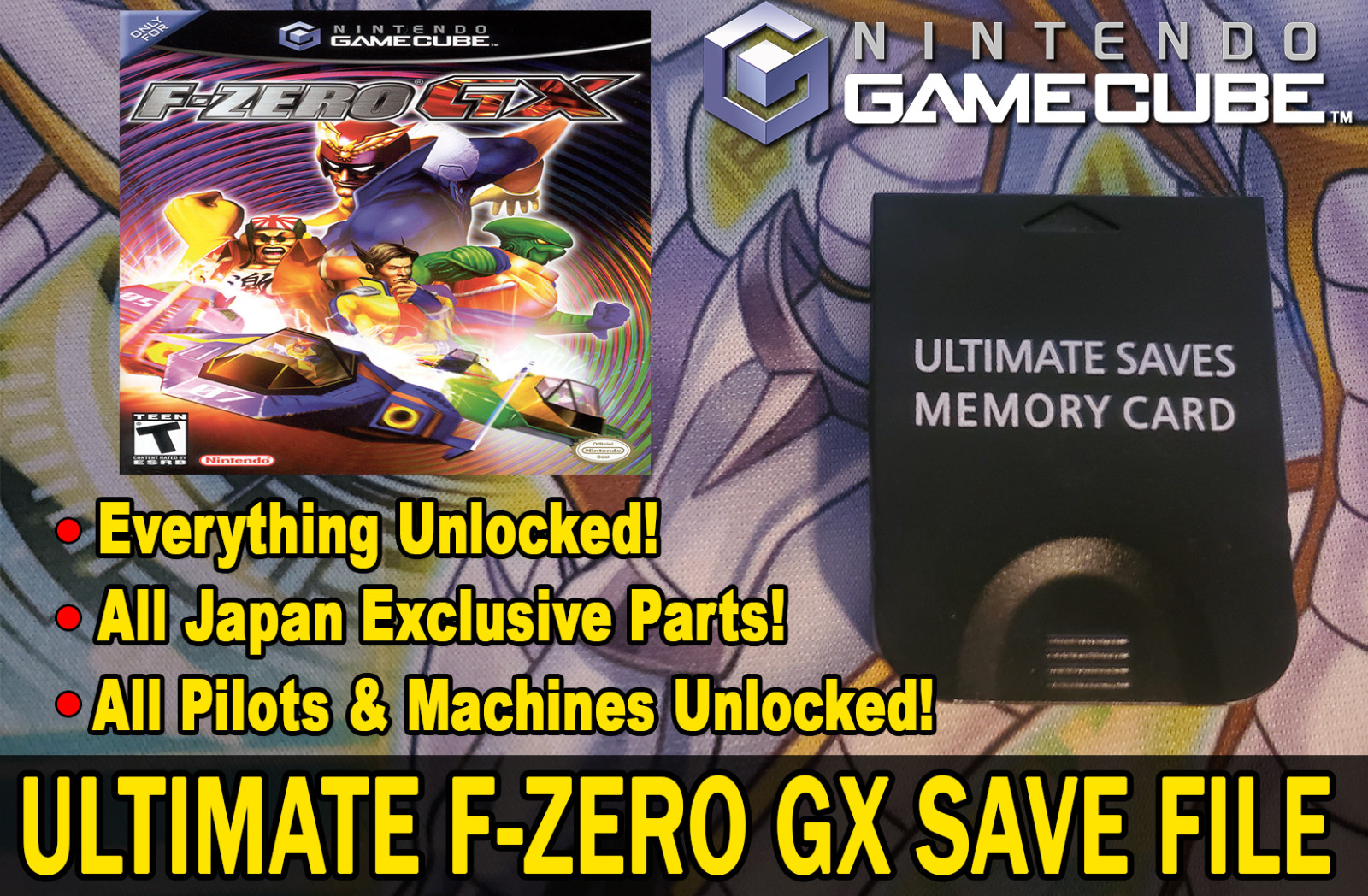 F-Zero GX Gamecube Ṥave Memory Card! (NO GAME)