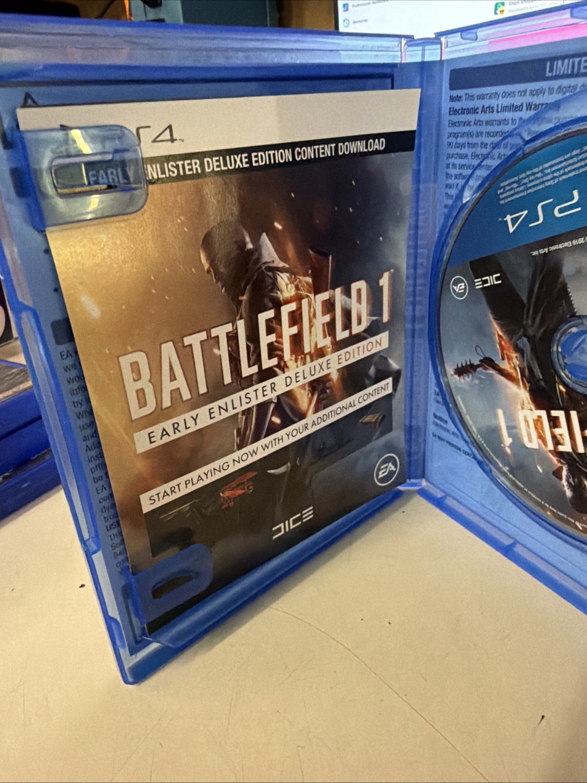 Battlefield 1 Early Enlister Deluxe Edition (Sony PS4, 2016) Complete – Tested