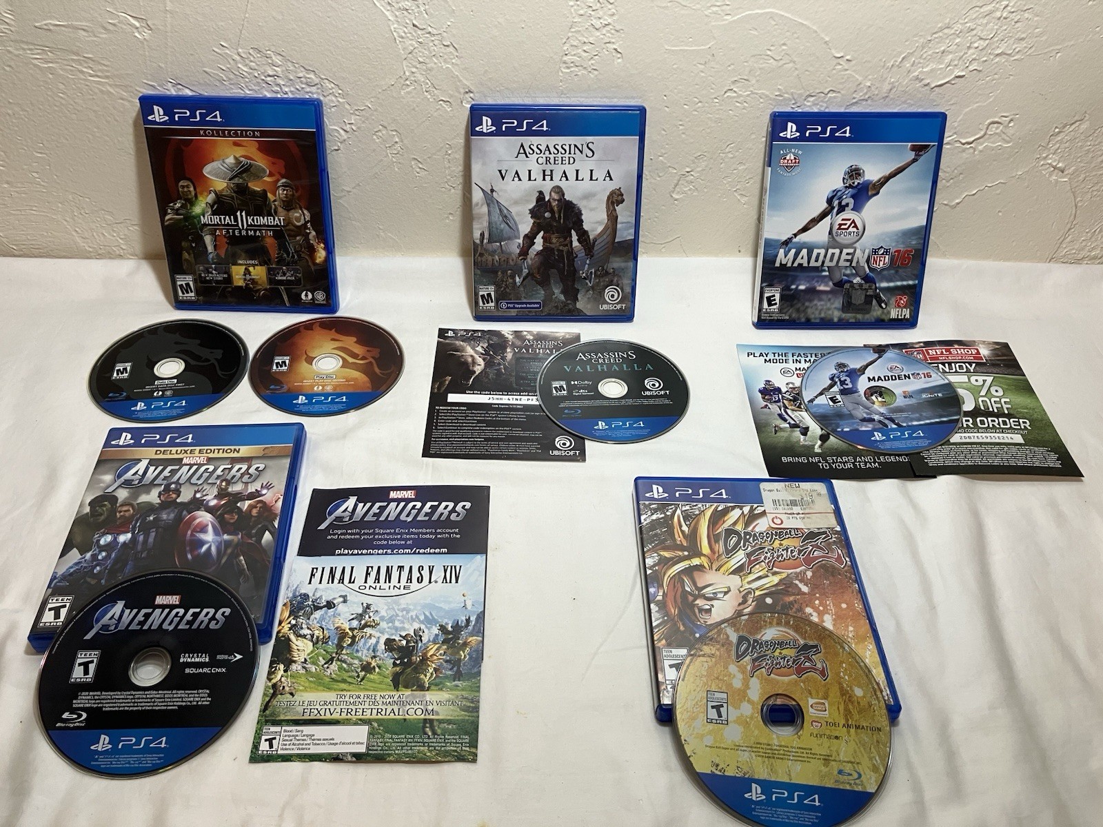 Sony Playstation 4 PS4 Console CUH-1001A CLEAN NEW THERMAL PASTE 500GB 11 Games+