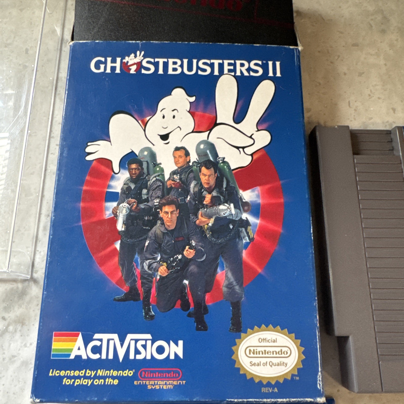 1990 Activision Nintendo Ghostbusters II 2 Works w/ Case & Manual Fast Ship
