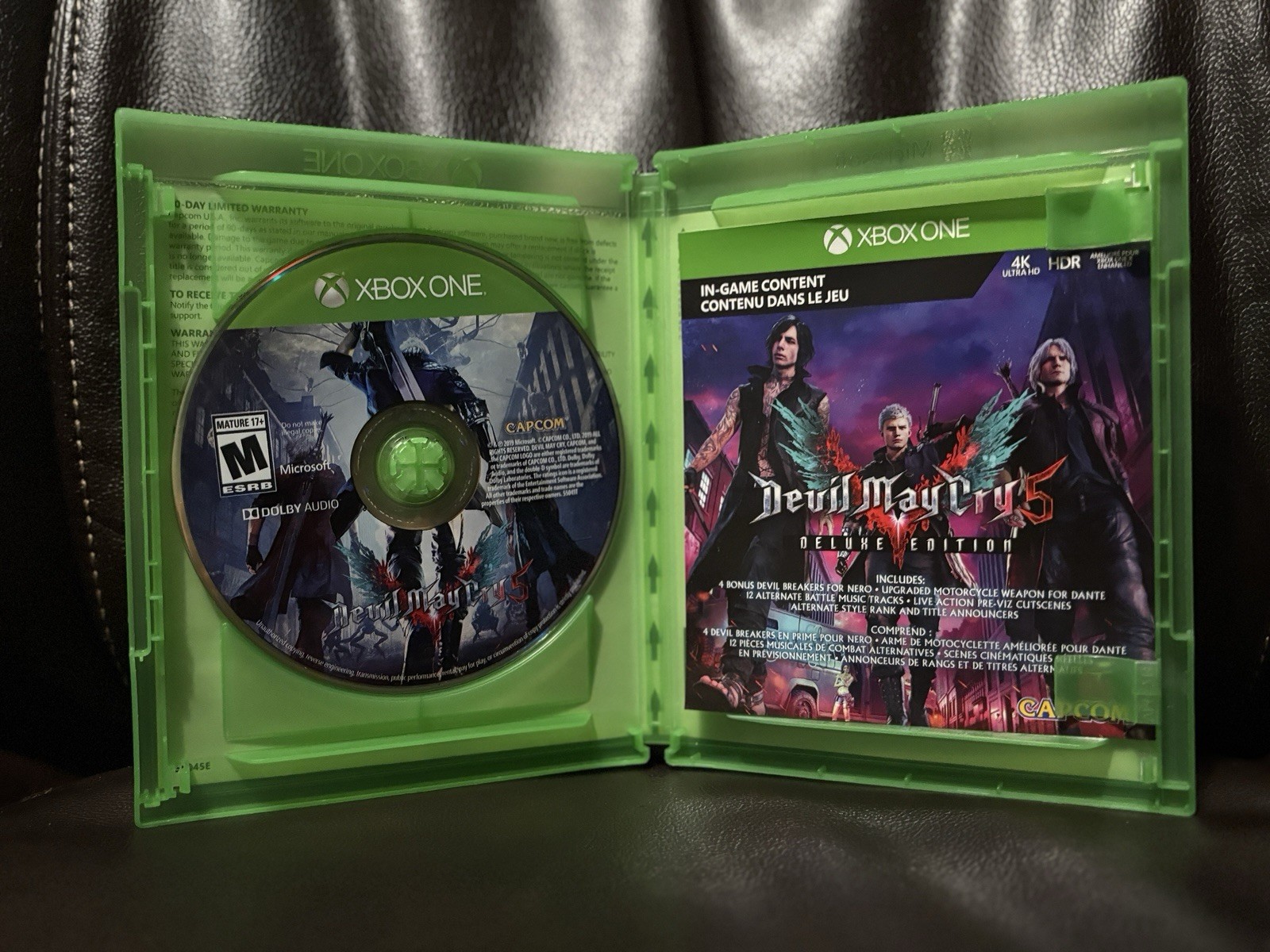 Capcom Devil May Cry 5 Deluxe Edition Xbox One X Enhanced M Mint Disc CIB