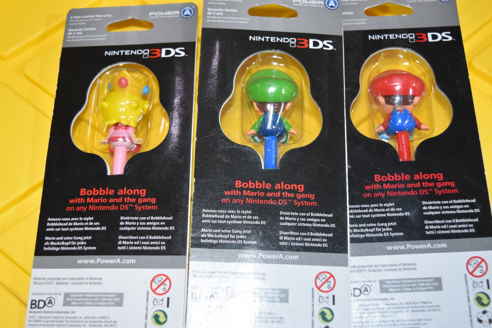 Baby Princess Peach Nintendo DS 2DS 3DS Stylus Bobblehead Mario Luigi set