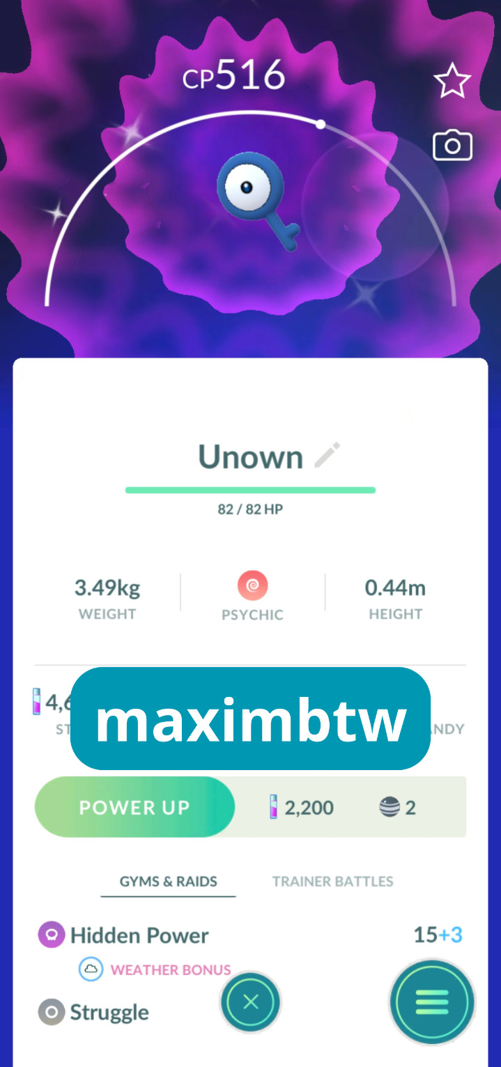 Unown Q Shiny Instant trade 20K ✨Pokemon Trade Go ✨