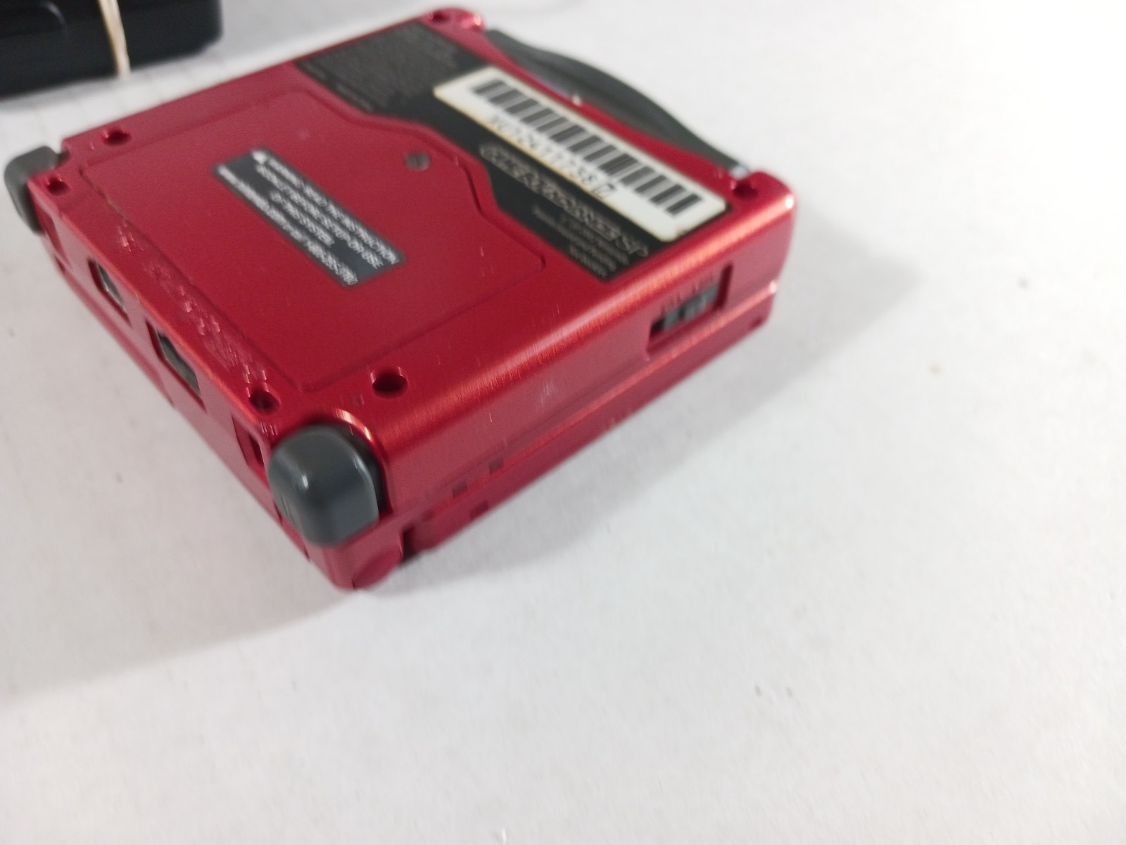 GBA SP Console Flame Red AGS-001 Nintendo Game Boy Advance Tested Good Shape