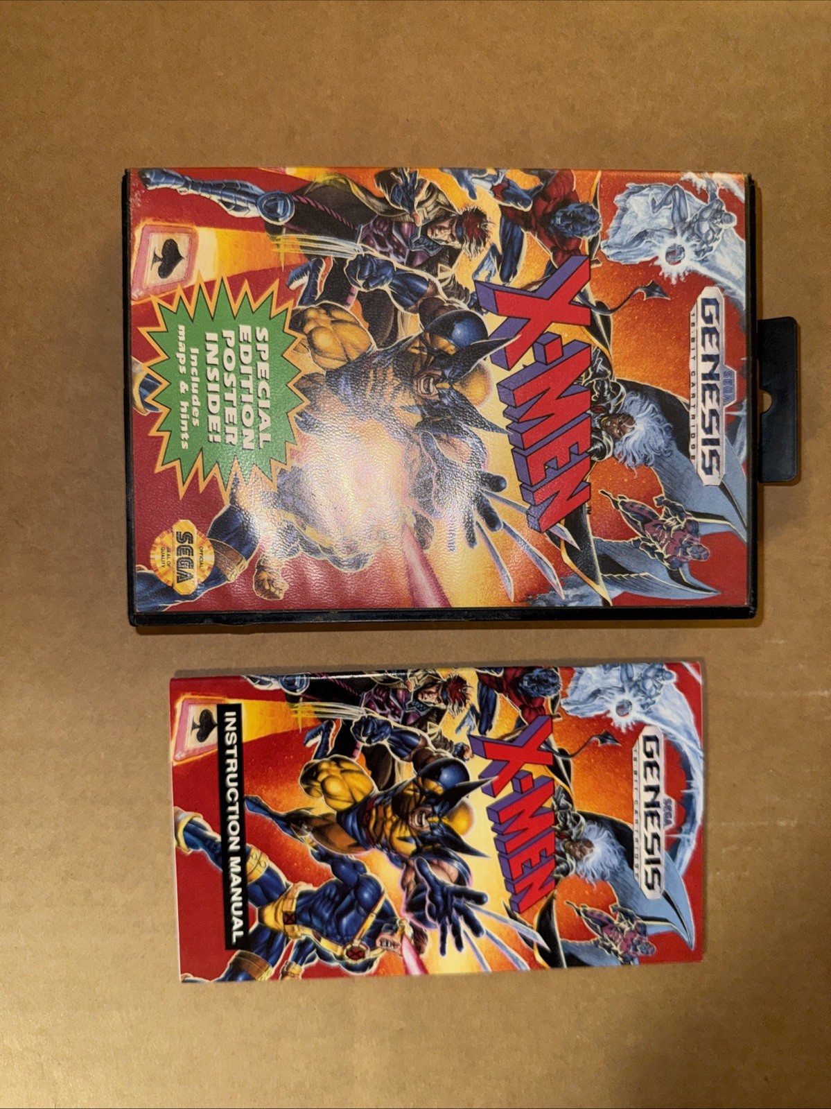 X-MEN Case & Manual No Sega Genesis Game