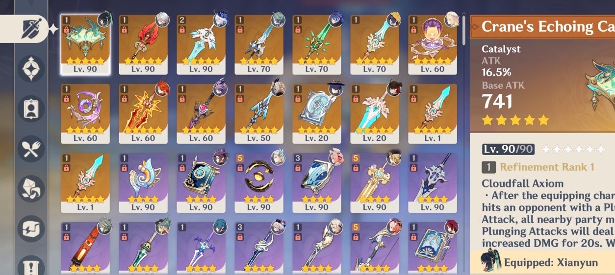 READ DESC Genshin impact Na server AR 60 50+ 5 stars high pity citlali skin