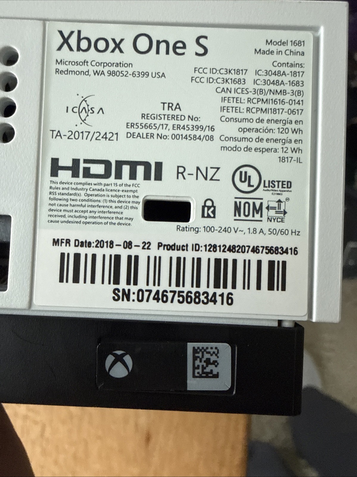 Xbox One S 1TB Console with Dual Wireless Controllers – White