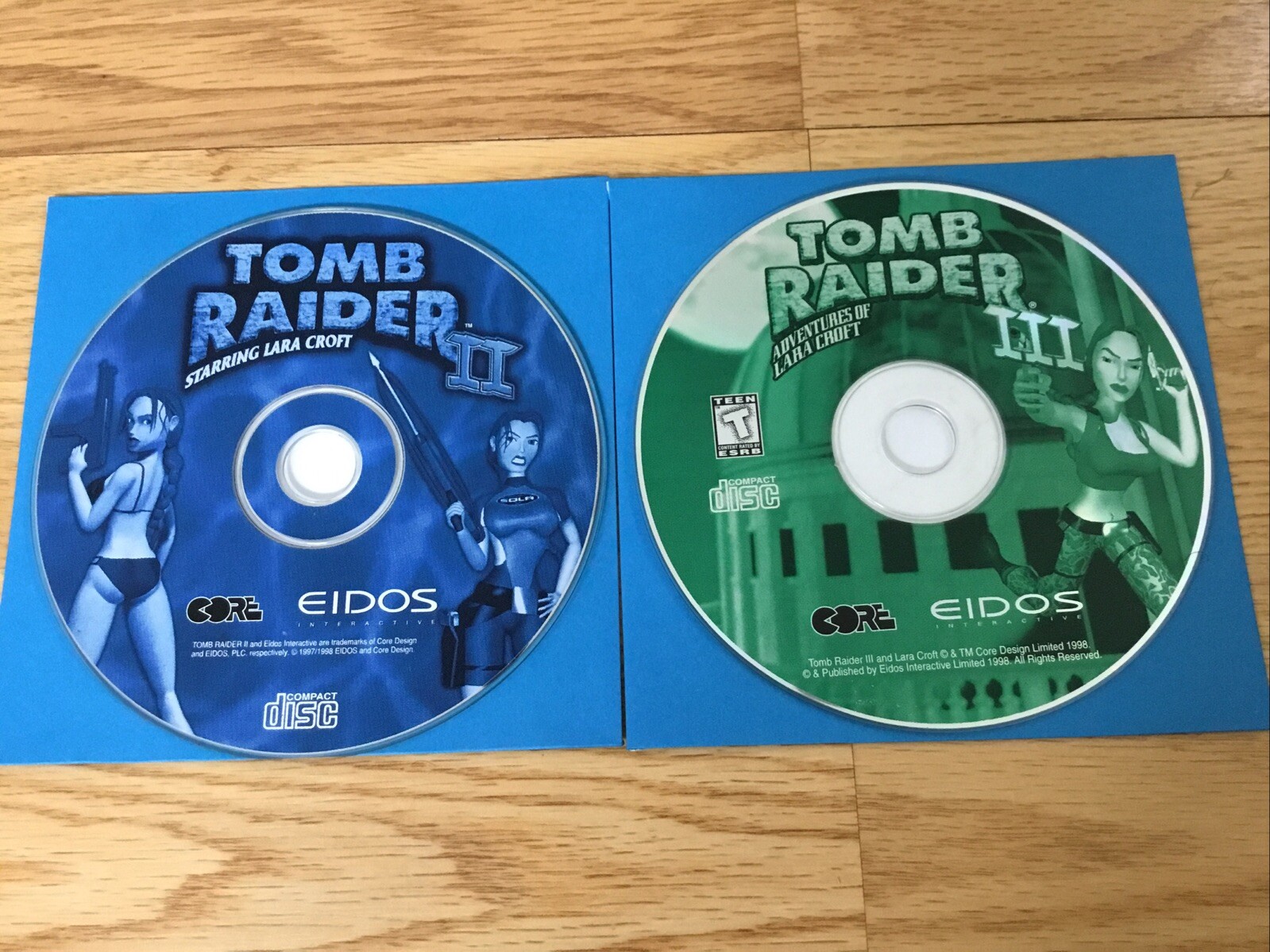 Tomb Raider Video Game Lot of 2 Tomb Raider II Tomb Raider III PC Windows 1998