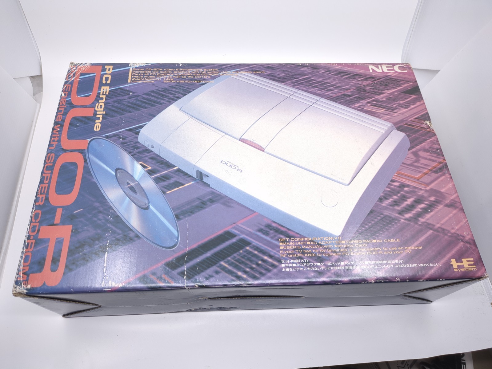 NEC PC Engine Duo-R Console PI-TG10 Tested – CD OK – HuCard OK – Japan